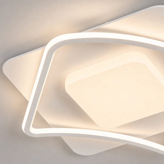 LED chandelier with remote control MODERNO 53W, 2 Squares, Cold/Warm/Neutral light, Dimmable, White - LT634-500P_closeup.png