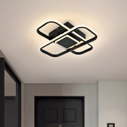 Anica LED Chandelier with Remote Control, 120W, Acrylic and Metal, Black