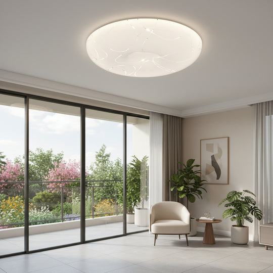 Round LED ceiling light 23 cm, 22W, 3000K / 4000K / 6000K, White, Metal and Acrylic LED ceiling lights Default Title Alessandro Design