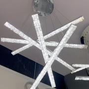 LED chandelier with LiBoria remote control, 64W, cold/hot/neutral light, unstable, silver