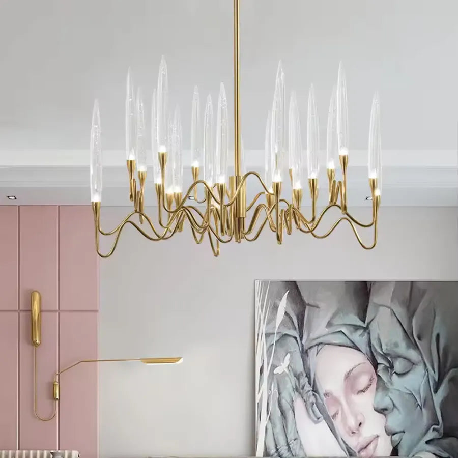 Delta Crystal Chandelier 12XG4 Gold