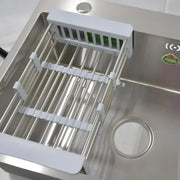 Stainless Steel Kitchen Sink, 50x40X21cm, With Accessories, Brushed Stainless Steel