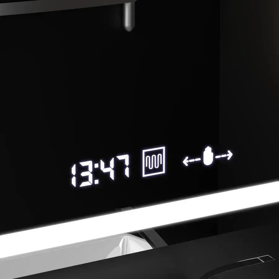 Rectangular LED mirror, 90x60cm, Souverain MotionGlow Marcello, Demister System, Clock & Thermometer, Cosmetic Magnifier, Dimmable