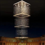 Crystal Chandelier LED 80W Saturnino Gold 50cm