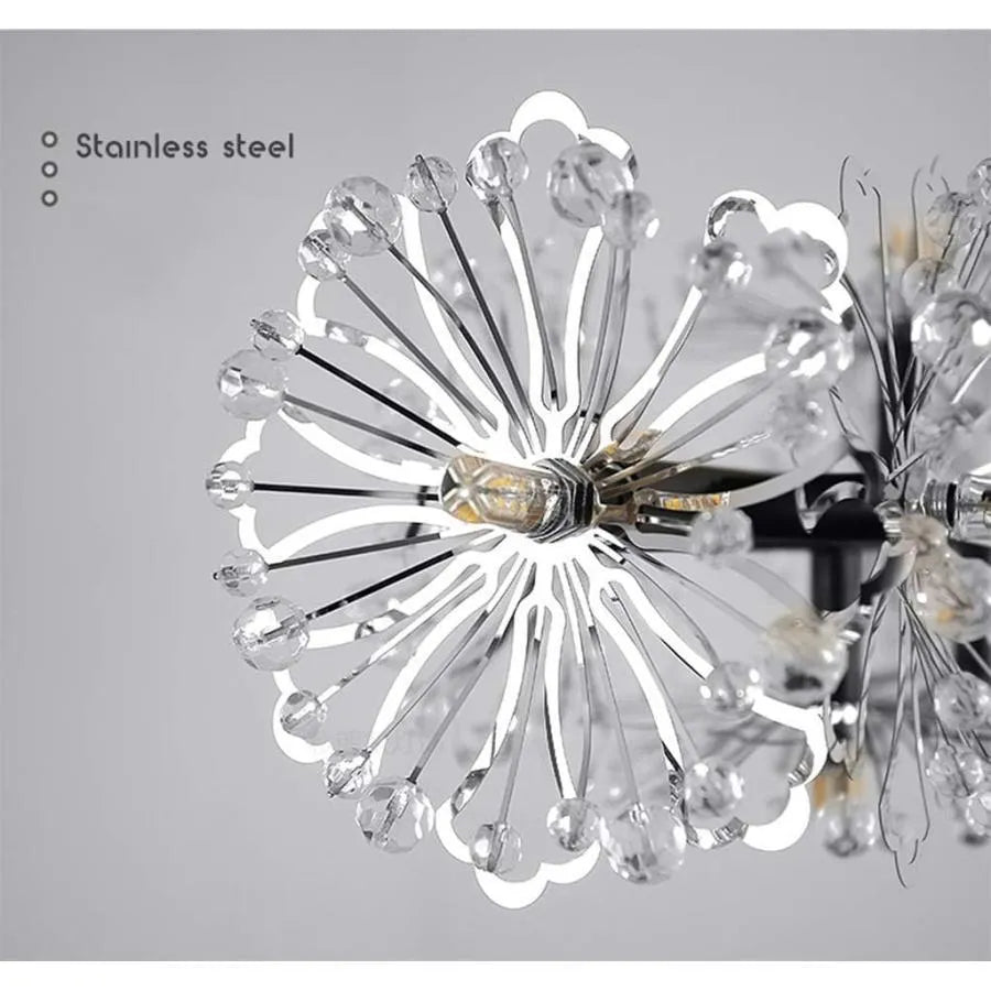 PETERHOF Eleganza Crystal Chandelier, 13xG4, Diameter 49 cm, Black