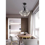 PETERHOF Eleganza Crystal Chandelier, 13xG4, Diameter 49 cm, Black