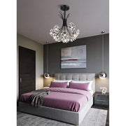 PETERHOF Eleganza Crystal Chandelier, 13xG4, Diameter 49 cm, Black