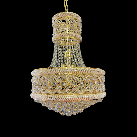 Crystal Chandelier CC718/400, 11x E14, Diameter 40cm, Shiny Gold