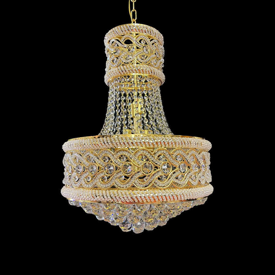 Crystal Chandelier CC718/400, 11x E14, Diameter 40cm, Shiny Gold
