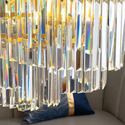 TRIANON Eleganza Crystal Chandelier 6x E27, Diameter 47cm, Shiny Gold, Adjustable Height