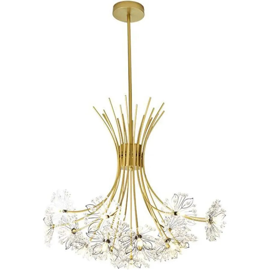 Zetos Crystal Chandelier 13XG4 Gold