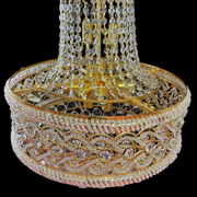 Crystal Chandelier CC718/400, 11x E14, Diameter 40cm, Shiny Gold