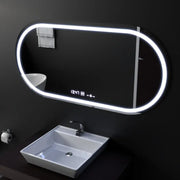 Oval LED mirror, 80x50cm, Altera Marcello MotionGlow Sensor, Demister System, Clock & Thermometer, Dimmable
