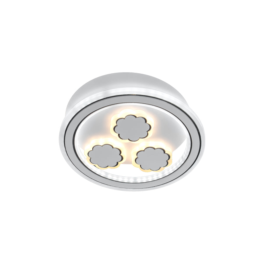 Lustra LED Rylee, 25W, 3000/4000/6000K, Alb, Acril