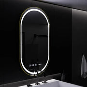 Oval LED mirror, 50x80cm, Roven Marcello MotionGlow sensor, De-fogging system, Clock & Thermometer, Dimable