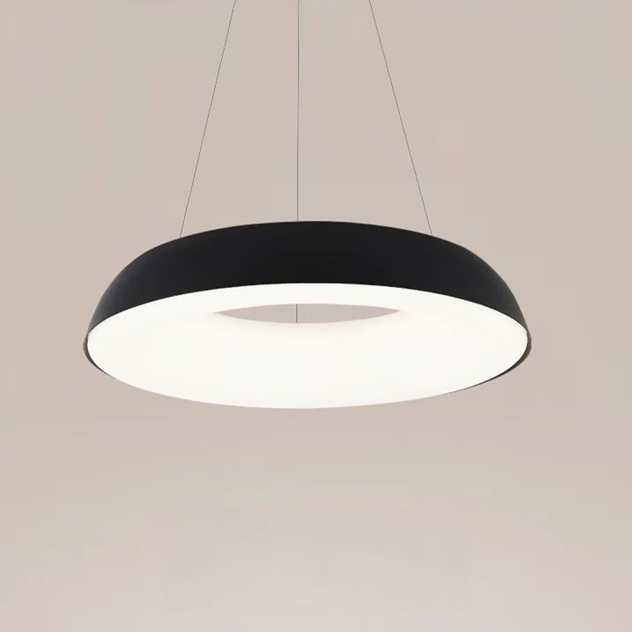 Suspended LED chandelier with remote control CHIARA, 74W, Cold/Warm/Neutral Light, Dimmable, Black