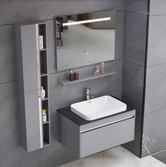 Annelise Furniture Set With LED Mirror, Wardrobe PV0017T/60 Grey