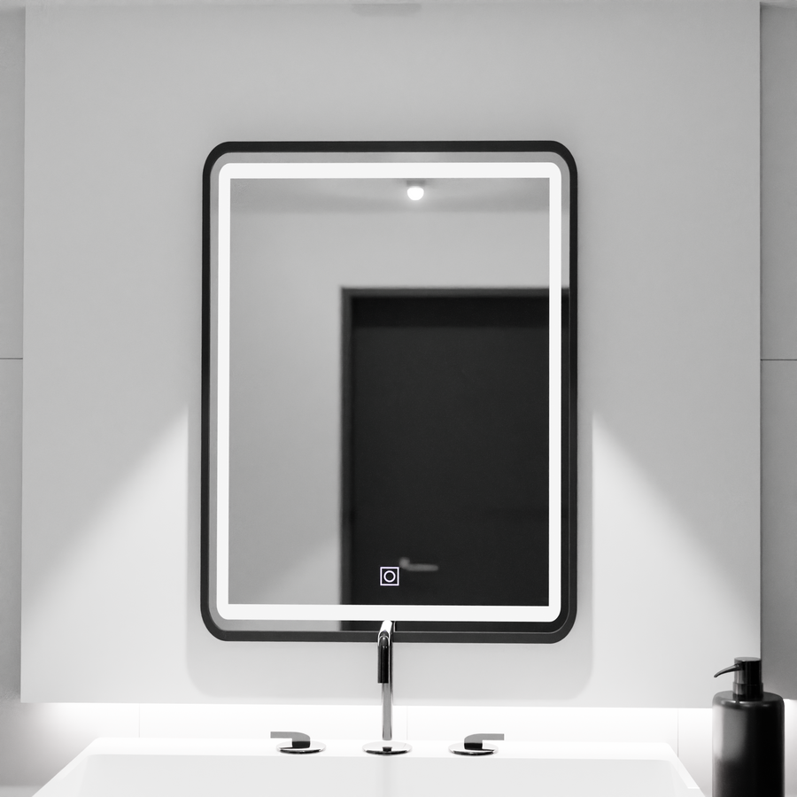 Rectangular LED mirror, 60x80cm, Basic Touch shade