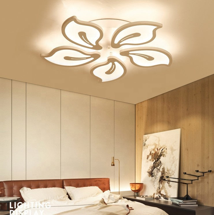 LED chandelier with remote control JASMINE 73W, 5 Petals, Cold/Warm/Neutral light, Dimmable, White