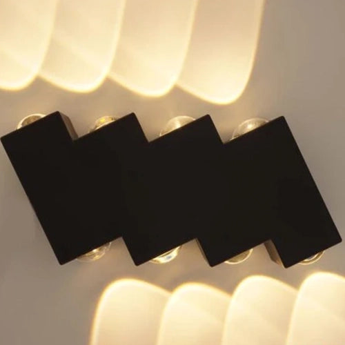 LED wall light AX232, Outdoor, 8 Sources, 8W, Black, 3000K