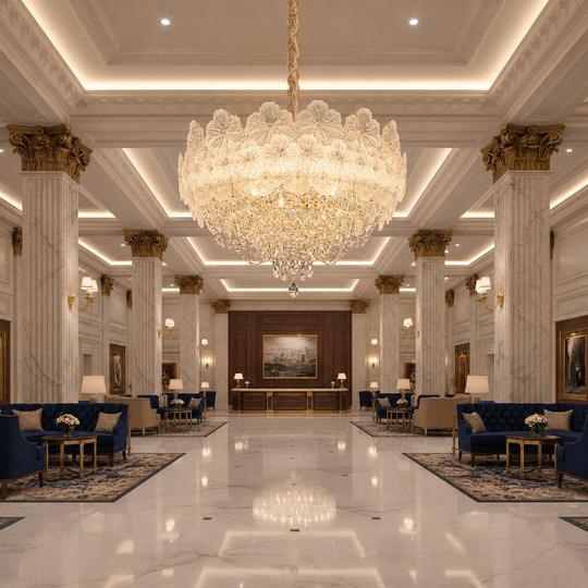 Crystal Chandelier CROWN Regalis 21xE14, Diameter 80cm, Height 45cm, Shiny Gold, Adjustable Height, Elegant Design Crystal Chandelier Default Title Alessandro Design