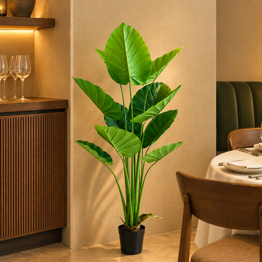 Artificial Plant Type Strelitzia, 160 cm, 12 leaves, Green