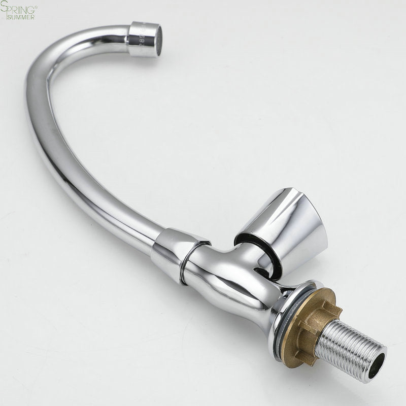 Cold Water Mixer with Rotating Spout, Chrome, AR003