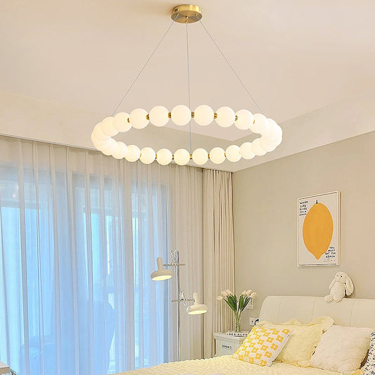 Celeste 42W Acrylic LED Hanging Chandelier with Remote Control, Dimmable, 3000K/4000K/6000K, Gold, Metal and Acrylic