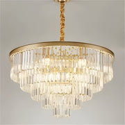 CHAMBORD Eleganza Crystal Chandelier 8xE14, Diameter 48cm, Matte Gold, Adjustable Height