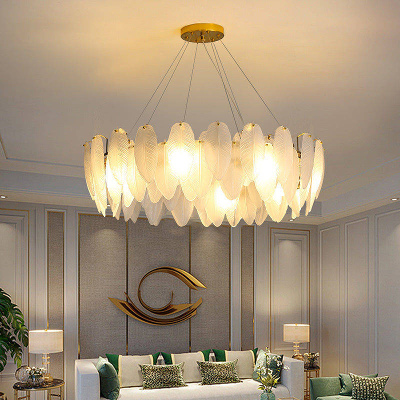 VAUX-LE-VICOMTE Elegance Crystal Chandelier, 6x E14, Diameter 49cm, Gold, Adjustable Height