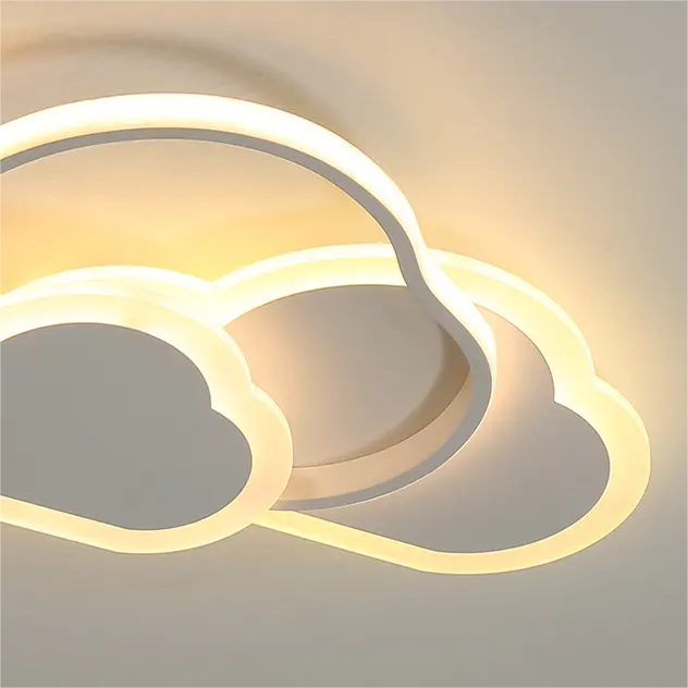 LED chandelier with remote control RIOKO 53W, 3 Clouds, Cold/Warm/Neutral light, Dimmable, White