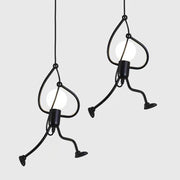 MODERN Chandelier, Pendulum type, FANTASIA, Figurine, 1xE27, Adjustable Height, Black