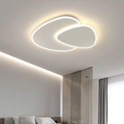 LED chandelier with remote control light, 98W, oval, cold/hot/neutral light, unstable, white