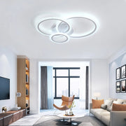 LED Chandelier with Remote Control Betty 3 Circles Cold/Warm/Neutral Light 41W Dimmable White