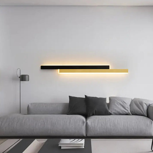 LED LINIUS 29W Chandelier, 2 Elements, Linear, Black White