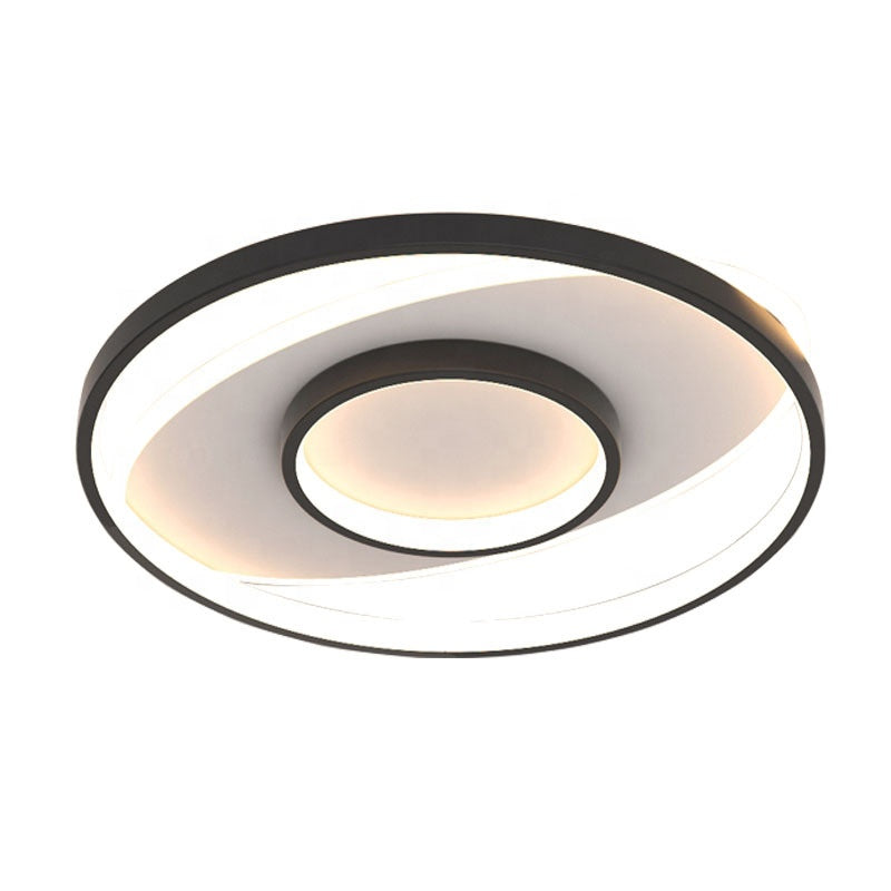 LED chandelier with Figurato remote control, 120W, 3 circles, cold/hot/neutral light, unstable, black