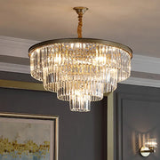 CHAMBORD Nobile Crystal Chandelier 5xE14, Diameter 38cm, Matte Gold, Adjustable Height