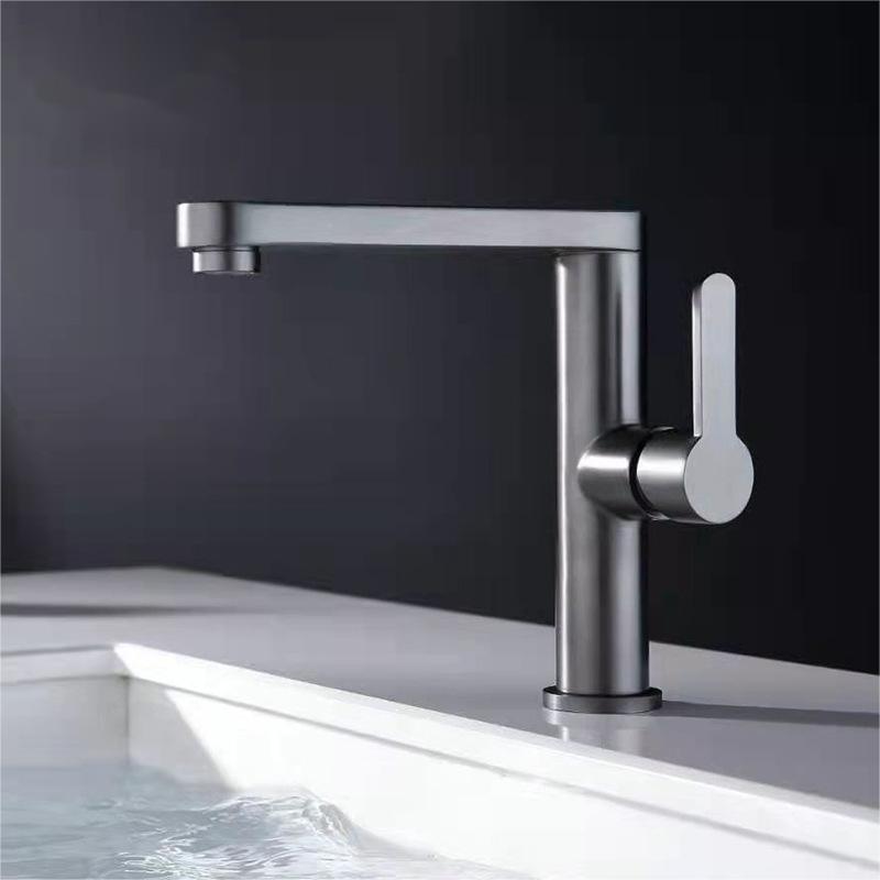 Basin Faucet, Sanitary Brass, Black, 9107H