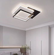LED chandelier with remote control geometry cubo, 120W, 3 squares, cold/hot/neutral light, unstable, black