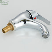Basin Mixer with Fixed Spout, Alloy, Chrome, LV002