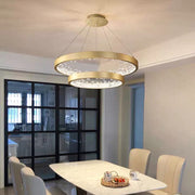 Casiana LED Chandelier with Remote Control, 38W, Gold, Dimmable