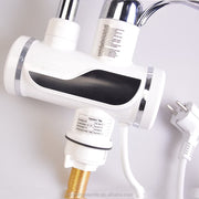 Electric Faucet with Instant Water Heating, LED Temperature Display, Horizontal with Sink/Bathtub Mounting, Power 3000 W, Hot Water 30°C-60°C, White, Z007XDT