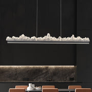 Suspended LED chandelier with remote control MATHIAS 27W, Cold/Warm/Neutral light, Dimmable, Adjustable height, Gold