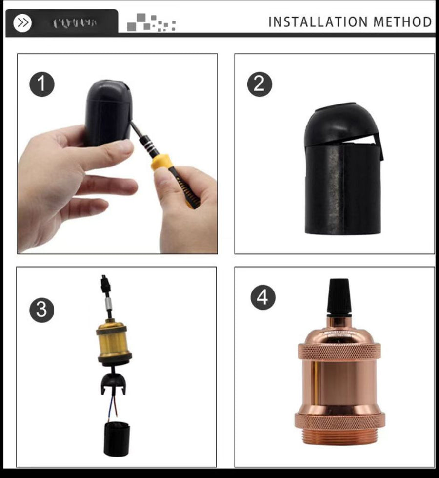 Antique Chandelier, 1*E27, Metal, Bronze