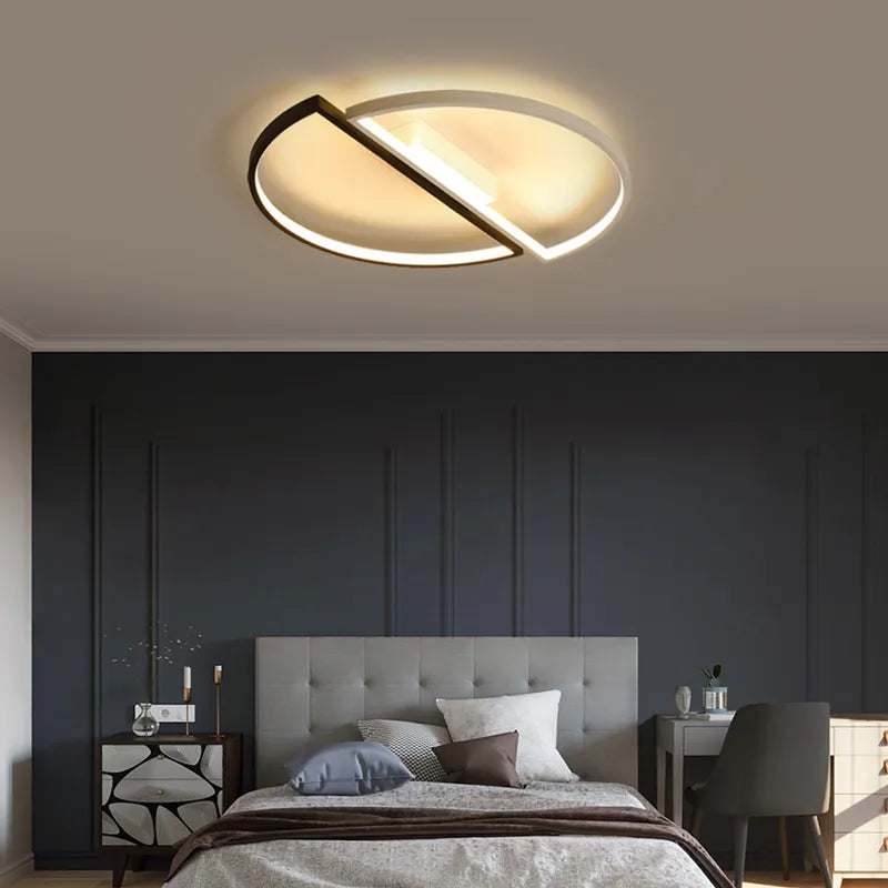 LED chandelier with remote control VECTOR ARCUS 20W, 2 Elements, Cold/Warm/Neutral light, Dimmable, Black White