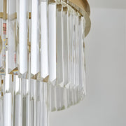 CHAMBORD Eleganza Crystal Chandelier 8xE14, Diameter 48cm, Matte Gold, Adjustable Height