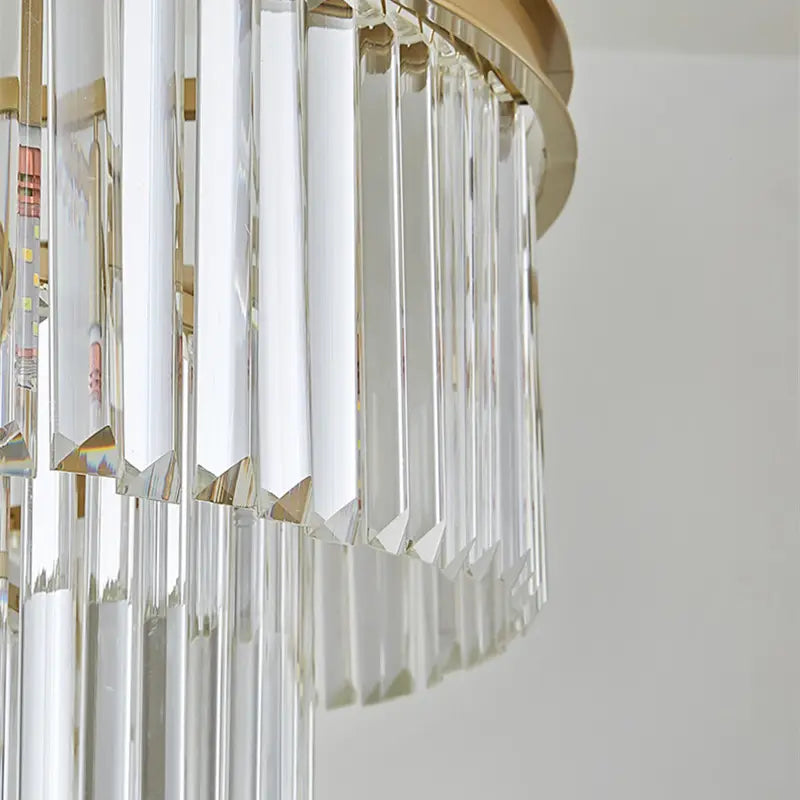 CHAMBORD Nobile Crystal Chandelier 5xE14, Diameter 38cm, Matte Gold, Adjustable Height