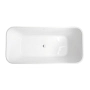 Freestanding Bathtub, Oval, Acrylic, White, 150×72×56 Cm