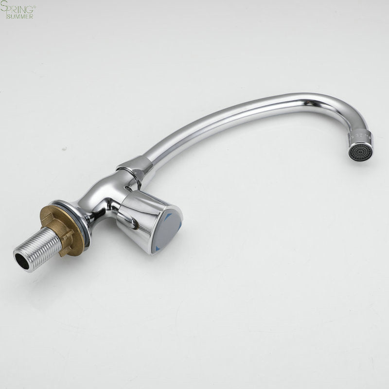 Cold Water Mixer with Rotating Spout, Chrome, AR003