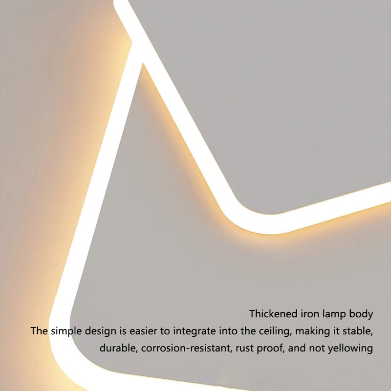 LED chandelier with remote control FUTURA LUMINA 98W, 2 Squares, Cold/Warm/Neutral light, Dimmable, White